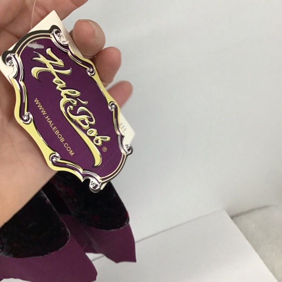 Hale’ Bob NWT Floral Mesh & Velvet Silk Blend Tunic Dress Boho Purple Size Med - Picture 6 of 13